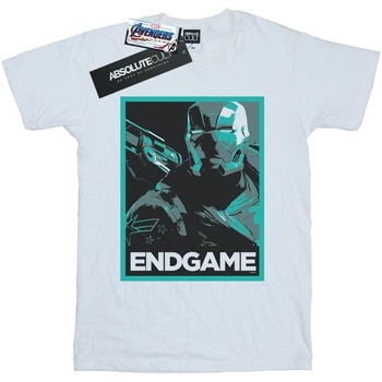 Abbigliamento Donna T-shirts a maniche lunghe Marvel Avengers Endgame War Machine Poster Bianco