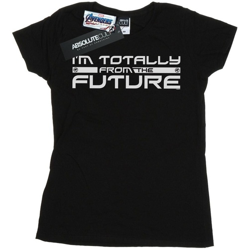 Abbigliamento Donna T-shirts a maniche lunghe Marvel Avengers Endgame Totally From The Future Nero