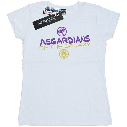 Abbigliamento Donna T-shirts a maniche lunghe Marvel Avengers Endgame Asgardians Of The Galaxy Bianco