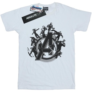 Abbigliamento Donna T-shirts a maniche lunghe Marvel Avengers Endgame Hero Circle Bianco