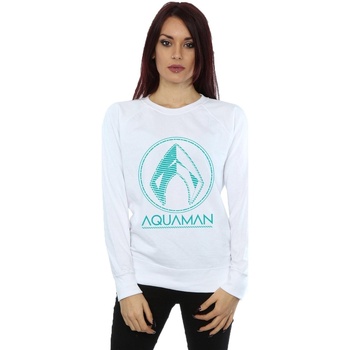 Abbigliamento Donna Felpe Dc Comics Aquaman Aqua Logo Bianco
