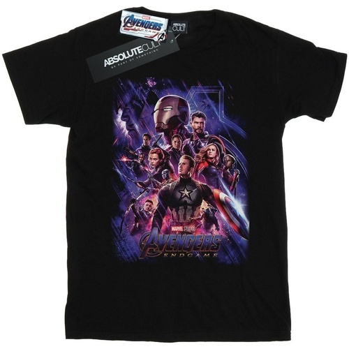 Abbigliamento Donna T-shirts a maniche lunghe Marvel Avengers Endgame Movie Poster Nero