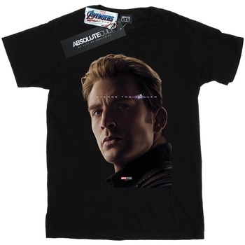 Abbigliamento Donna T-shirts a maniche lunghe Marvel Avengers Endgame Avenge The Fallen Captain America Nero
