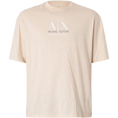 Abbigliamento Uomo T-shirt maniche corte EAX T-shirt con logo Beige