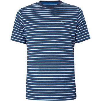 Abbigliamento Uomo T-shirt maniche corte Barbour T-shirt a righe Ponte Blu