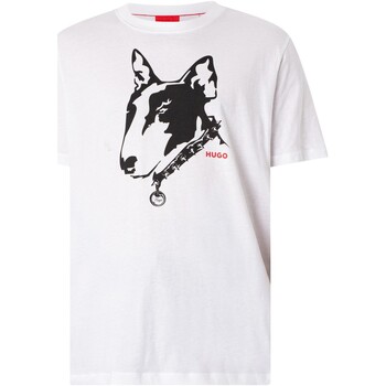 Abbigliamento Uomo T-shirt maniche corte BOSS T-shirt con grafica Dammock Bianco