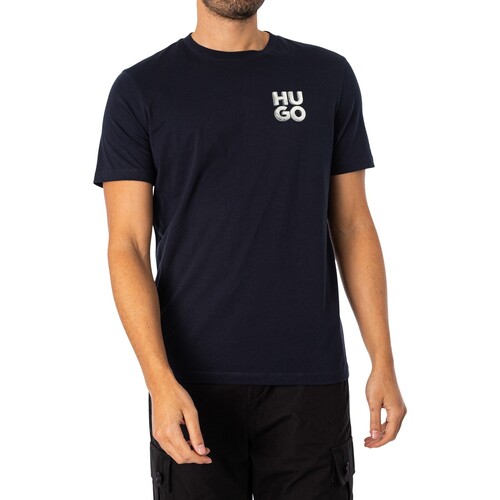 Abbigliamento Uomo T-shirt maniche corte BOSS Maglietta Detzington241 Blu