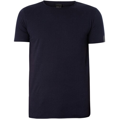 Abbigliamento Uomo T-shirt maniche corte Replay T-shirt con logo sulla manica a scatola Blu