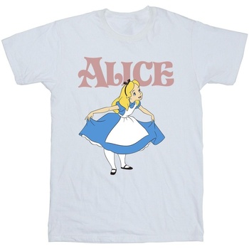 Abbigliamento Uomo T-shirts a maniche lunghe Disney Alice In Wonderland Take A Bow Bianco