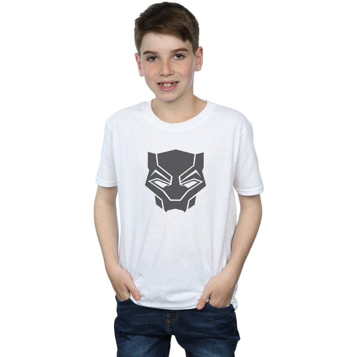 Abbigliamento Bambino T-shirt maniche corte Marvel Black Panther Black On Black Bianco
