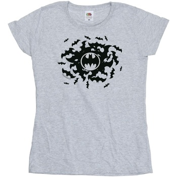 Abbigliamento Donna T-shirts a maniche lunghe Dc Comics Batman Bat Swirl Grigio