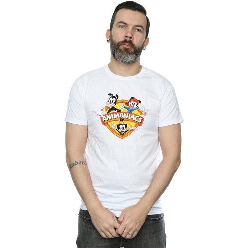 Abbigliamento Uomo T-shirts a maniche lunghe Animaniacs Group Shield Bianco