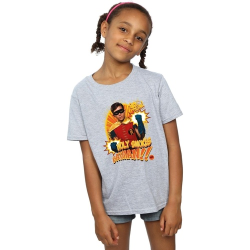 Abbigliamento Bambina T-shirts a maniche lunghe Dc Comics Batman TV Series Holy Smokes Grigio