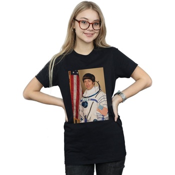 Abbigliamento Donna T-shirts a maniche lunghe The Big Bang Theory Howard Wolowitz Rocket Man Nero