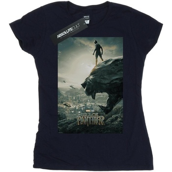 Abbigliamento Donna T-shirts a maniche lunghe Marvel Black Panther Poster Blu