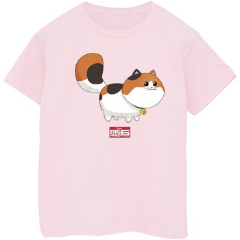 Abbigliamento Bambino T-shirt maniche corte Disney Big Hero 6 Baymax Kitten Pose Rosso