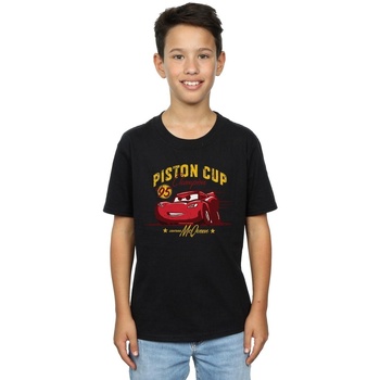 Abbigliamento Bambino T-shirt maniche corte Disney Cars Piston Cup Champion Nero