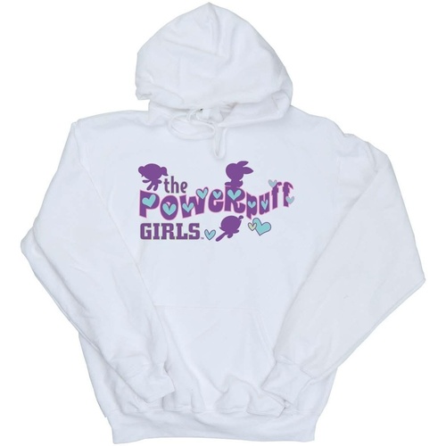 Abbigliamento Bambina Felpe The Powerpuff Girls Purple Logo Bianco