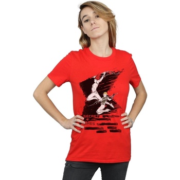 Abbigliamento Donna T-shirts a maniche lunghe Marvel Black Widow Movie Secrets 4 Spies Rosso