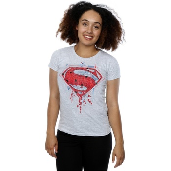 Abbigliamento Donna T-shirts a maniche lunghe Dc Comics Batman v Superman Geo Logo Grigio