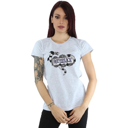 Abbigliamento Donna T-shirts a maniche lunghe Beetlejuice Sandworm Logo Grigio