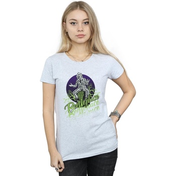 Abbigliamento Donna T-shirts a maniche lunghe Beetlejuice Faded Pose Grigio