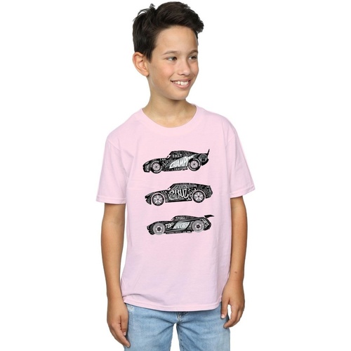Abbigliamento Bambino T-shirt maniche corte Disney Cars Text Racers Rosso