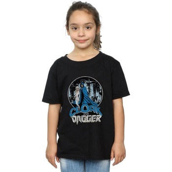 Abbigliamento Bambina T-shirts a maniche lunghe Marvel Cloak And Dagger Retro Nero