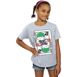 Abbigliamento Bambina T-shirts a maniche lunghe Dc Comics Chibi Joker Playing Card Grigio