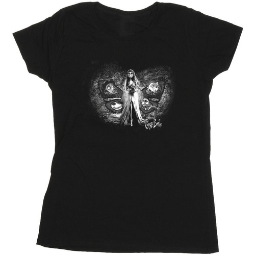 Abbigliamento Donna T-shirts a maniche lunghe Corpse Bride Emily Butterfly Nero