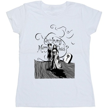 Abbigliamento Donna T-shirts a maniche lunghe Corpse Bride Marry The Dead Bianco