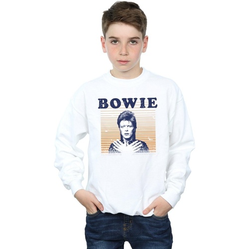 Abbigliamento Bambino Felpe David Bowie Orange Stripes Bianco