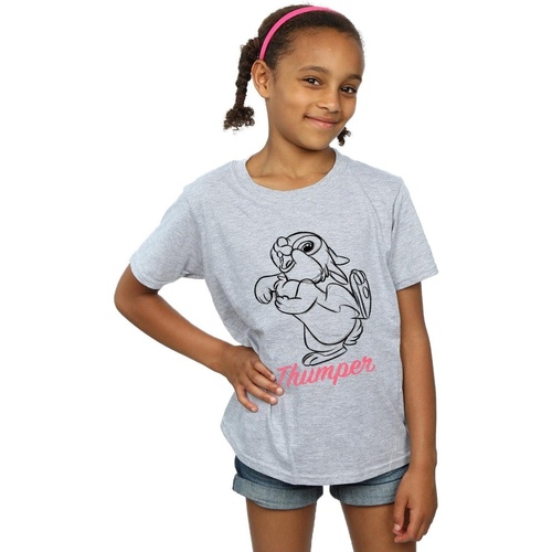 Abbigliamento Bambina T-shirts a maniche lunghe Disney  Grigio