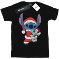 Image of T-shirts a maniche lunghe Disney Lilo And Stitch Stitch Christmas
