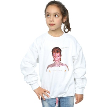 Abbigliamento Bambina Felpe David Bowie Aladdin Sane Version Bianco