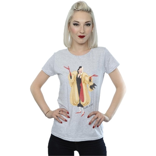 Abbigliamento Donna T-shirts a maniche lunghe Disney Classic Cruella De Vil Grigio