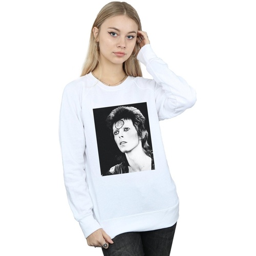 Abbigliamento Donna Felpe David Bowie Ziggy Looking Bianco