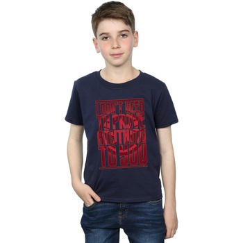 Abbigliamento Bambino T-shirt maniche corte Marvel Captain  Prove Anything Blu