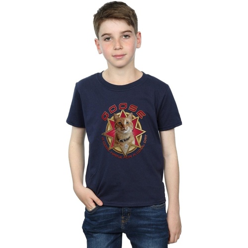 Abbigliamento Bambino T-shirt maniche corte Marvel Captain  Goose Cool Cat Blu