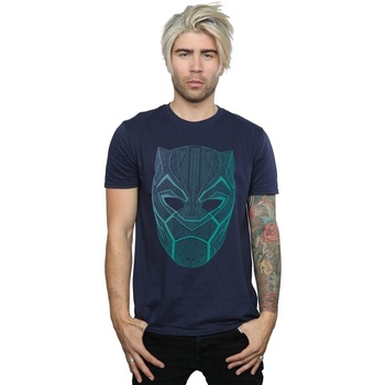 Abbigliamento Uomo T-shirts a maniche lunghe Marvel Black Panther Tribal Mask Blu