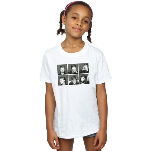 Abbigliamento Bambina T-shirts a maniche lunghe David Bowie Photo Collage Bianco