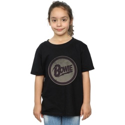 Abbigliamento Bambina T-shirts a maniche lunghe David Bowie Circle Logo Nero