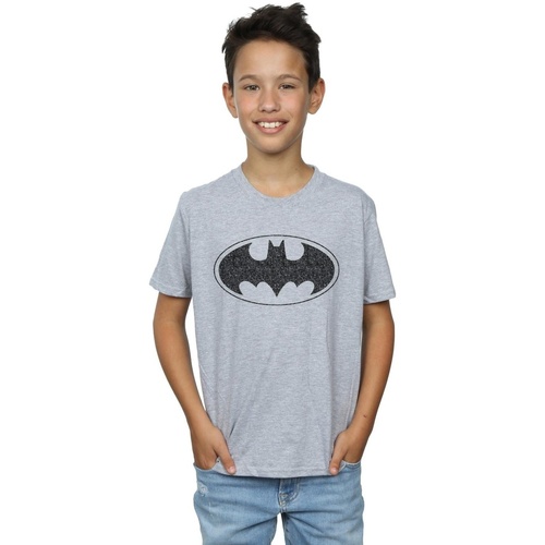 Abbigliamento Bambino T-shirt maniche corte Dc Comics Batman One Colour Logo Grigio