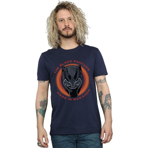 Abbigliamento Uomo T-shirts a maniche lunghe Marvel Black Panther Made in Wakanda Red Blu