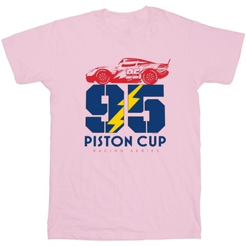 Abbigliamento Donna T-shirts a maniche lunghe Disney Cars Piston Cup 95 Rosso