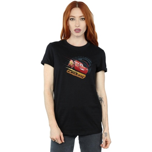 Abbigliamento Donna T-shirts a maniche lunghe Disney Cars Lightning McQueen Nero