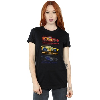 Abbigliamento Donna T-shirts a maniche lunghe Disney Cars Racer Profile Nero