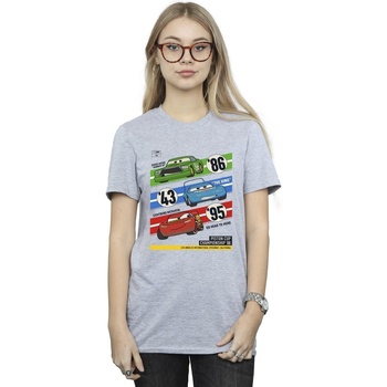 Abbigliamento Donna T-shirts a maniche lunghe Disney Cars Piston Cup Champions Grigio