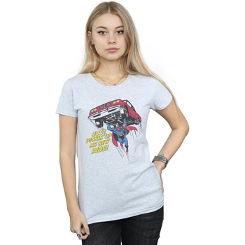 Abbigliamento Donna T-shirts a maniche lunghe Dc Comics Superman New Ride Grigio