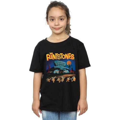 Abbigliamento Bambina T-shirts a maniche lunghe The Flintstones Champions Of Bedrock Bowl Nero